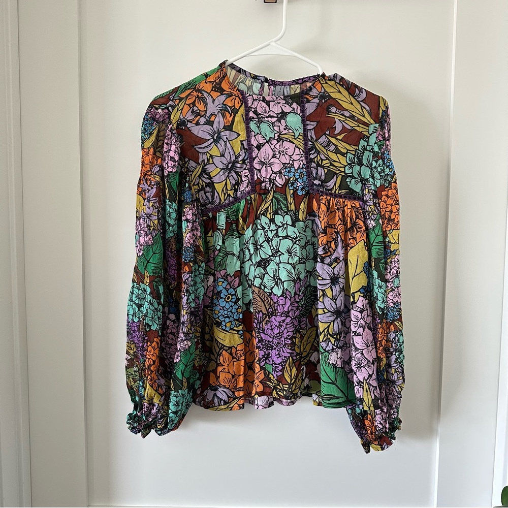 Anthropologie Bl-nk NYC Miranda Peasant Blouse